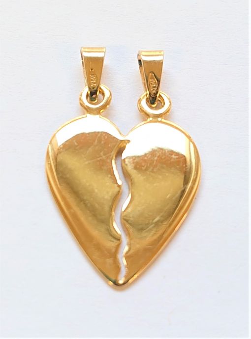 Anhänger Herz Gelbgold 750, teilbar ca. 17 x 14 mm AHE1021