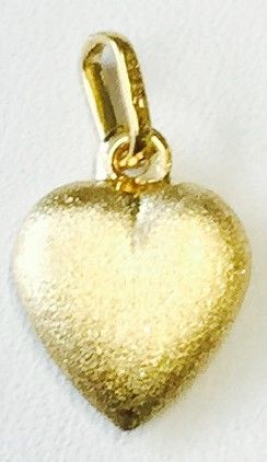 Anhänger Herz Gelbgold 750 bombiert satiniert ca. 8 x 8 mm AHE1019