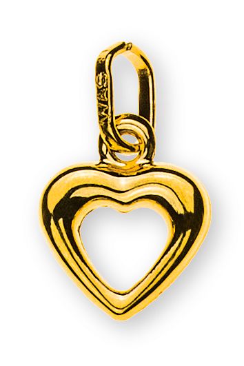 Anhänger Herz offen Gelbgold 750 7x7mm  AHE1031