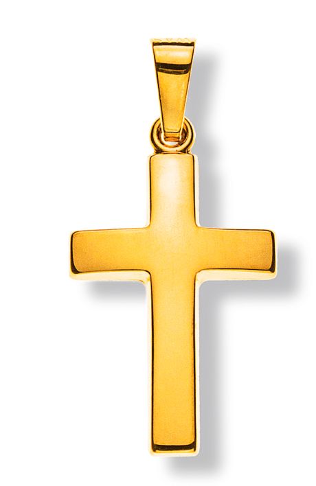 Balken-Kreuz Gelbgold 585  H: 18mm B: 12mm  AKR0104