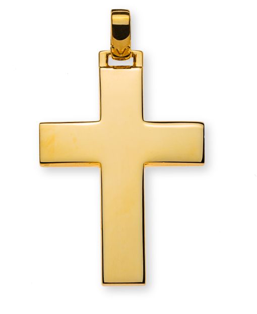 Balken-Kreuz Gelbgold 750  H: 30mm B: 22mm, poliert, massiv  AKR1052