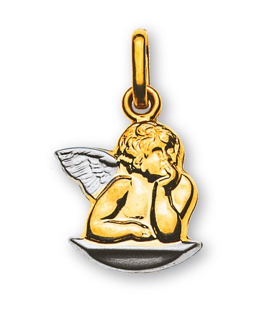 Engel Anhänger Gelbgold 750  teilrhodiniert  AME1018