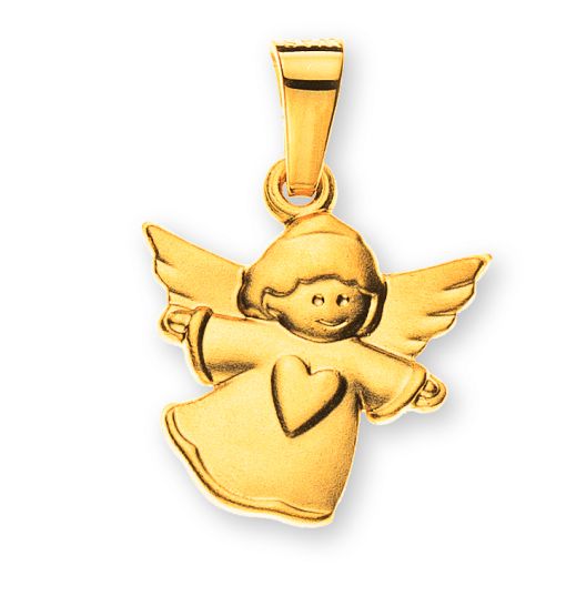 Engel Anhänger Gelbgold 750 gesandelt AME1020