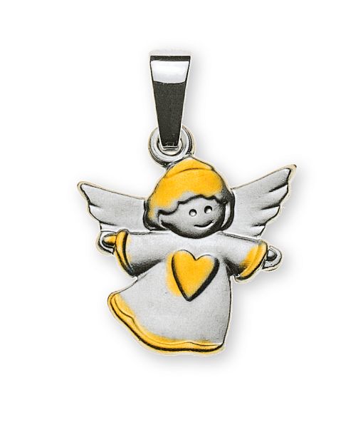 Engel Anhänger Gelbgold 750  rhodiniert  AME1021