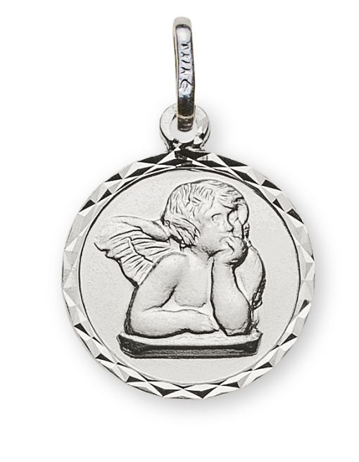 Medaille Engel Weissgold 750 12mm  AME205012