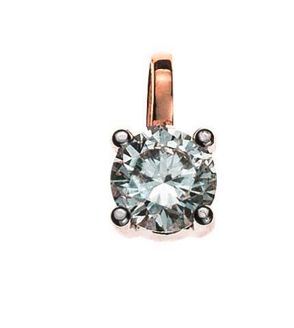 Solitär Anhänger 4-Griff Rotgold 750 H SI 0.20ct.  ASO3003