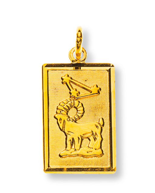 Anhänger Sternzeichen Widder Gelbgold 750 H: 14mm / B: 9mm mit Sternbild AST1004