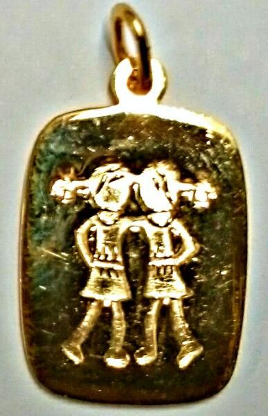 Anhänger Sternzeichen Zwillinge Gelbgold 750 H: 16mm B: 12mm AST1042