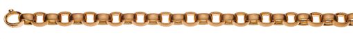 Armband Anker oval Roségold 750 (4N), 7.5x10mm, halbmassiv matt, Handarbeit 20cm  BAN303620