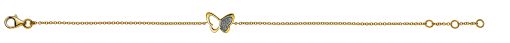 Armband 'Schmetterling' Gelbgold 750 mit 7 Brillanten H SI 0.04ct. 19cm  BBR103419