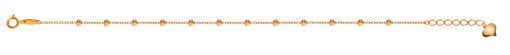 Armband Anker geschliffen Rotgold 750 mit 12 geschliffenen Kugeln 2.5mm, 19cm  BGO310519