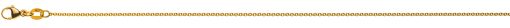 Rundanker Gelbgold 750 ca. 1.3mm Fusskette 24cm mit Zwischenöse bei 22cm BAN100324
