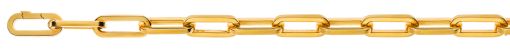 Collier Anker oval Gelbgold 750 Handarbeit 52cm Carrédraht 2mm, satiniert/poliert,  7.8x19.5mm CAN103752