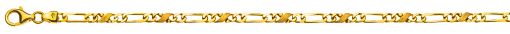 Carrera/Figaro Collier poliert/satiniert Gelbgold 750, 3.5mm, 45cm  CCA100745