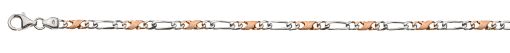 Carrera/Figaro Collier poliert/satiniert Bicolor (Rot-/Weissgold) 750 ca. 3.5mm 50cm CCA500750