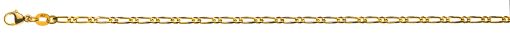 Figaro 1+1 diamantiert Gelbgold 750 ca. 2.3mm 40cm  CFI100240