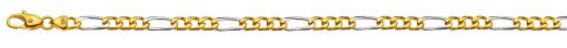 Figaro Bicolor (Gelb-/Weissgold) 750 ca.4,5mm 19cm  BFI400719
