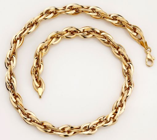 Collier  Gelbgold 750, 45cm, 8.7mm, Doppelanker gedreht  CGO105445