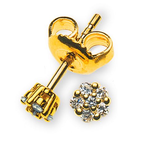 Diamantohrringe Gelbgold 750 12 Brill. H SI 0.12ct. OBR1012