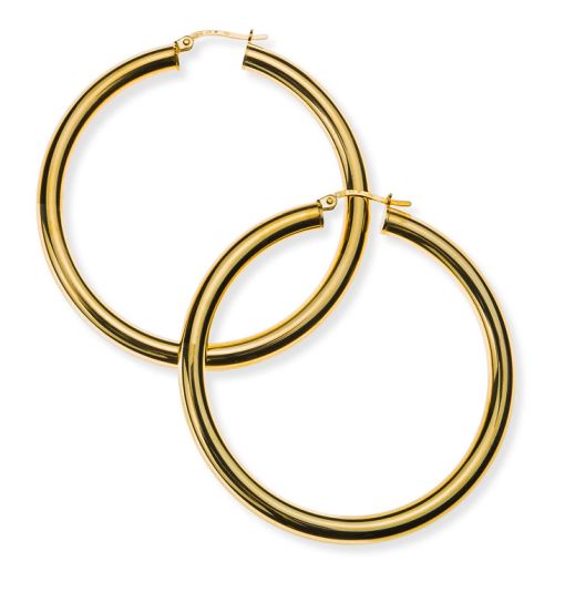 Kreolen Gelbgold 750, Runddraht D: 48mm B: 4mm  OGO1026