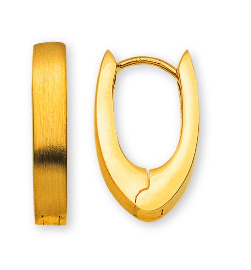 Kreolen Gelbgold poliert/satiniert 750 mit Scharnier  OGO1030