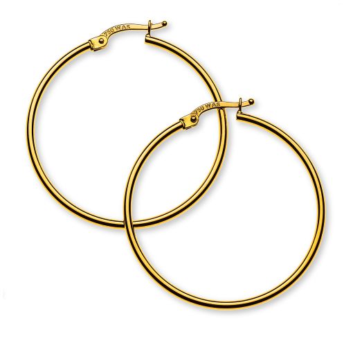 Kreolen Gelbgold 750 Runddraht D: 33mm B: 1.5mm  OGO1033