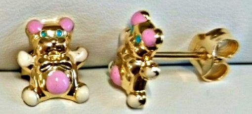 Ohrstecker Bär emailiert  OGO1035