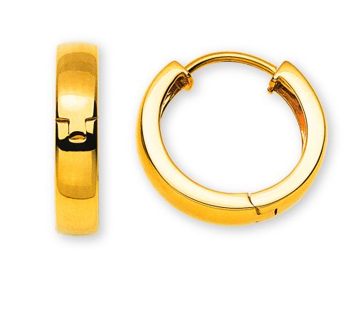 Kreolen Gelbgold 750 U-Profil  mit Scharnier D: 16.7mm B: 3.7mm OGO1046