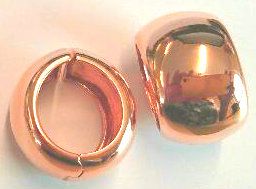 Kreolen Clip Gelbgold 750 bombiert Handarbeit mit Scharnier D: 21mm B: 14mm OGO1073