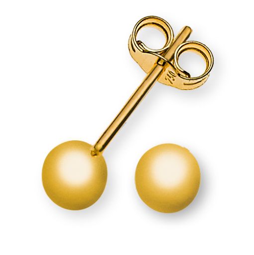 Ohrstecker Kugeln Gelbgold 750 4mm  OGO1142