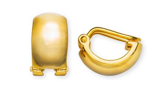 Ohrclip Halbcreolen Gelbgold 750, poliert, B: 7.5mm H:14.5mm  OGO1156