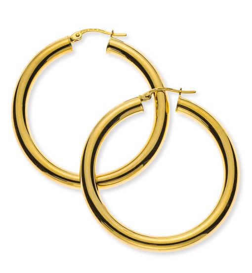 Kreolen Gelbgold 750, Runddraht D: 38mm B: 4mm  OGO1167