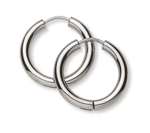 Kreolen Weissgold 750 Runddraht  mit Scharnier D: 21mm B: 3mm OGO2025