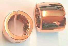 Kreolen Weissgold 750, flach, breit, Handarbeit mit Scharnier D: 15mm B: 11mm OGO2071