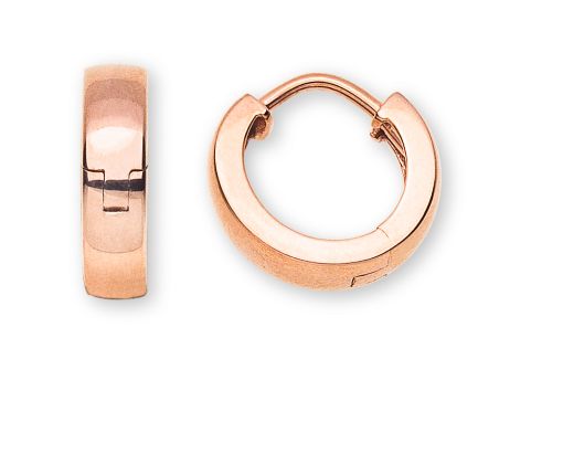 Kreolen Rotgold 750 U-Profil  mit Scharnier D: 12.5mm B: 3.5mm OGO3044