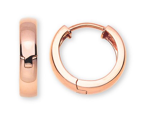 Kreolen Rotgold 750 U-Profil  mit Scharnier D: 15mm B: 3.5mm OGO3045