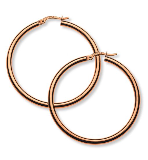 Kreolen Rotgold 750 Runddraht D: 40mm B: 2.5mm OGO3092