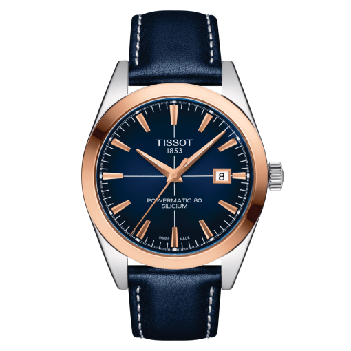 Tissot Gentleman Powermatic 80 Silicium Solid 18K Gold bezel T927.407.46.041.00