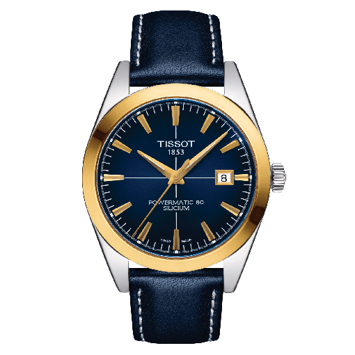 Tissot Gentleman Powermatic 80 Silicium Solid 18K Gold bezel T927.407.46.041.01