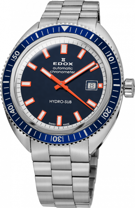 Edox Hydro-Sub Date Automatic Chronometer 80128 3BUM BUIO