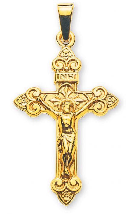 Kreuz Gelbgold 750 mit Christus H: 25 mm B: 16 mm  AKR1031