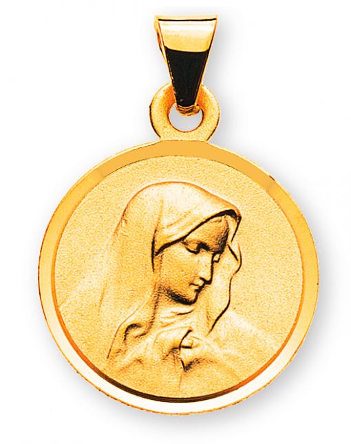Medaille Dolorosa Gelbgold 750 10 mm  AME104010