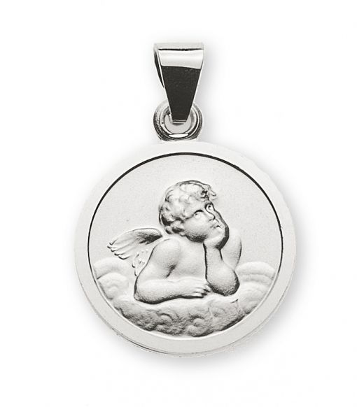 Medaille Engel Weissgold 750 12 mm  AME200412