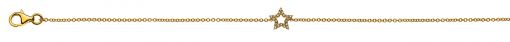 Bracelet 'Stern' Gelbgold 750 mit20 Brillanten H SI 0.07ct. 19cm  BBR101019