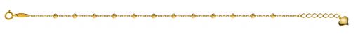 Armband Anker geschliffen Gelbgold 750 mit 12 geschliffenen Kugeln 2.5mm, 19cm  BGO110519