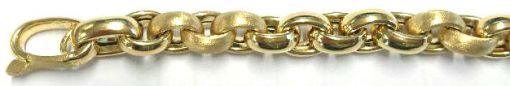 Bracelet Anker oval Gelbgold 750, 21.5cm ca. 9.0mm, satiniert/poliert BAN103221