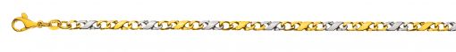 Carrera Armband poliert Bicolor (Gelb-/Weissgold) 750 19cm ca. 3.5mm BCA400119